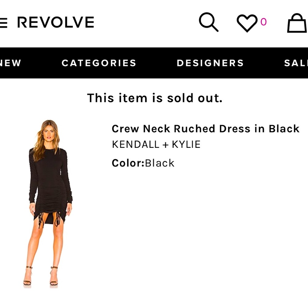 REVOLVE Kendall & Kylie ruched bodycon dress